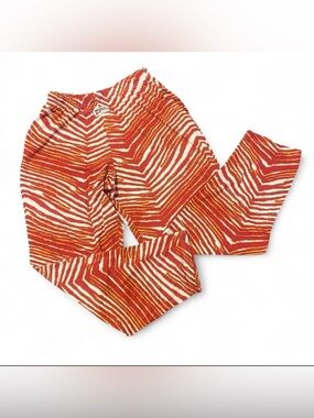 Zubaz Sz Medium Red and Gold Game Day Drawstring Pants KC Chiefs SF 49ers